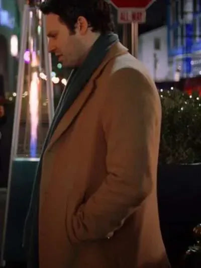 Jake Epstein Sincerely Truly Christmas 2024 Brown Coat