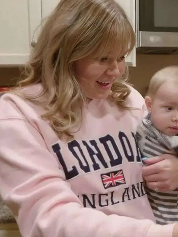 Jessica London England Pink Hoodie