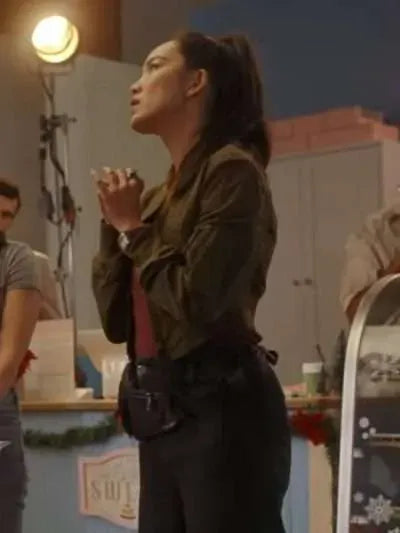 Jessika Van A Hollywood Christmas Olive Green Jacket