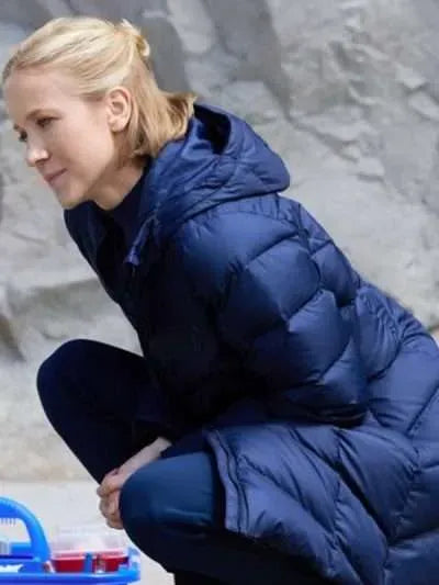 Jessy Schram Mystic Christmas 2023 Puffer Jacket