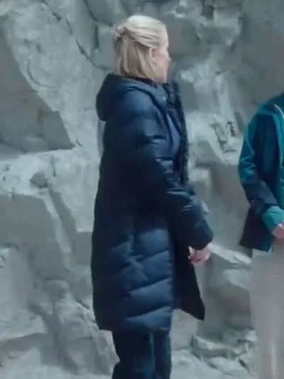 Jessy Schram Mystic Christmas 2023 Puffer Jacket