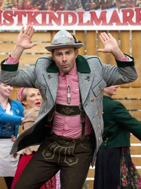 Jonathan Bennett A Keller Christmas Vacation Grey Wool Coat