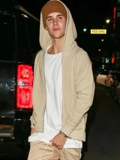 Justin Bieber Beige Hoodie