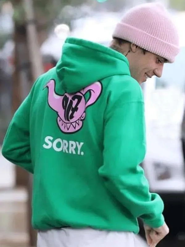 Justin Bieber Green Hoodie