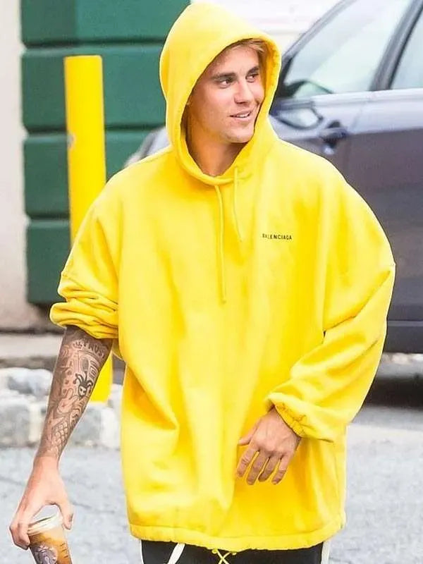 Justin Bieber Yellow Hoodie