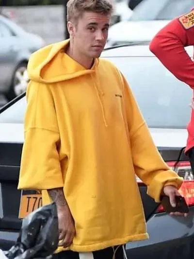 Justin Bieber Yellow Hoodie