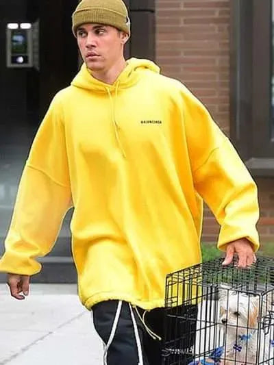 Justin Bieber Yellow Hoodie