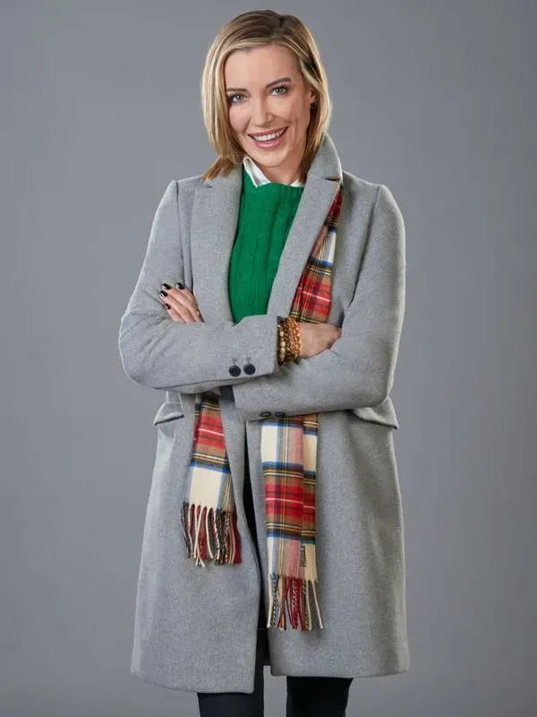 Katie Cassidy A Royal Christmas Crush Grey Coat