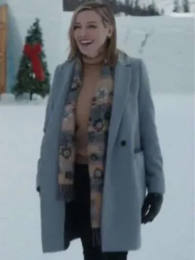 Katie Cassidy A Royal Christmas Crush Grey Coat