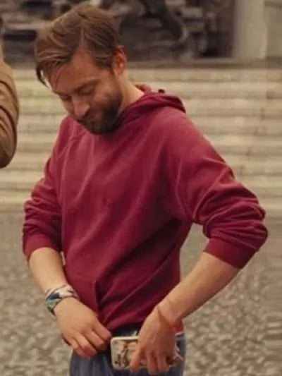 Kieran Culkin A Real Pain Maroon Hoodie