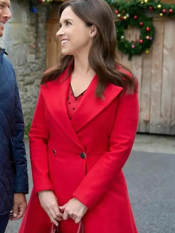 Lacey Chabert A Merry Scottish Christmas 2023 Red Coat