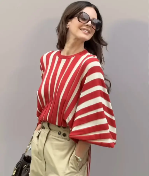 Lana Del Rey Paris Fashion Week 2025 Striped Shirt