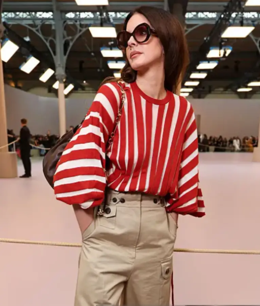 Lana Del Rey Paris Fashion Week 2025 Striped Shirt