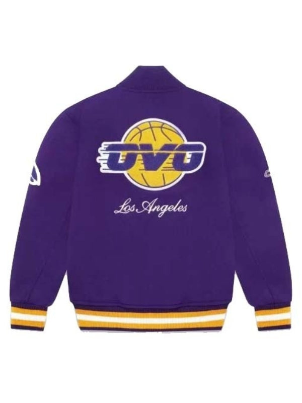 Los Angeles Lakers OVO Purple Wool Varsity Jacket - The America Jackets
