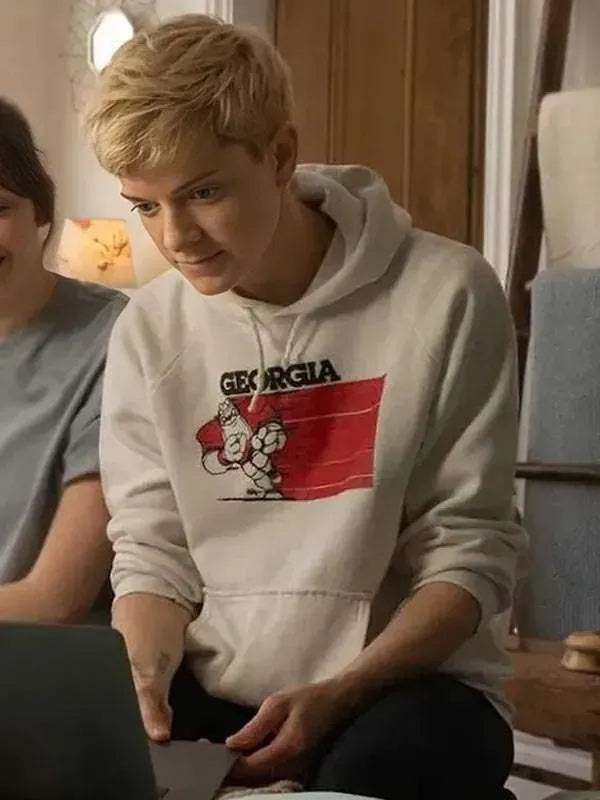 Mae Martin Feel Good White Hoodie