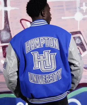 (Men) Hampton University Varsity Jacket - The America Jackets