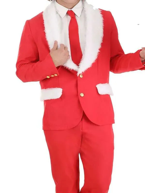 Men Red Christmas Suit
