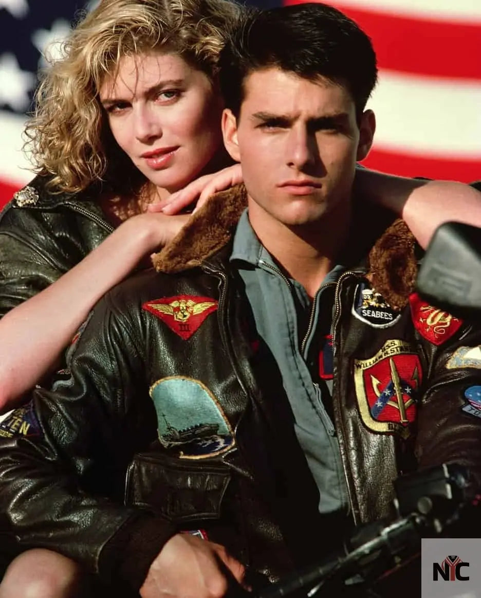 Men’s Top Gun Tom Cruise Leather Jacket Clanton Jacket