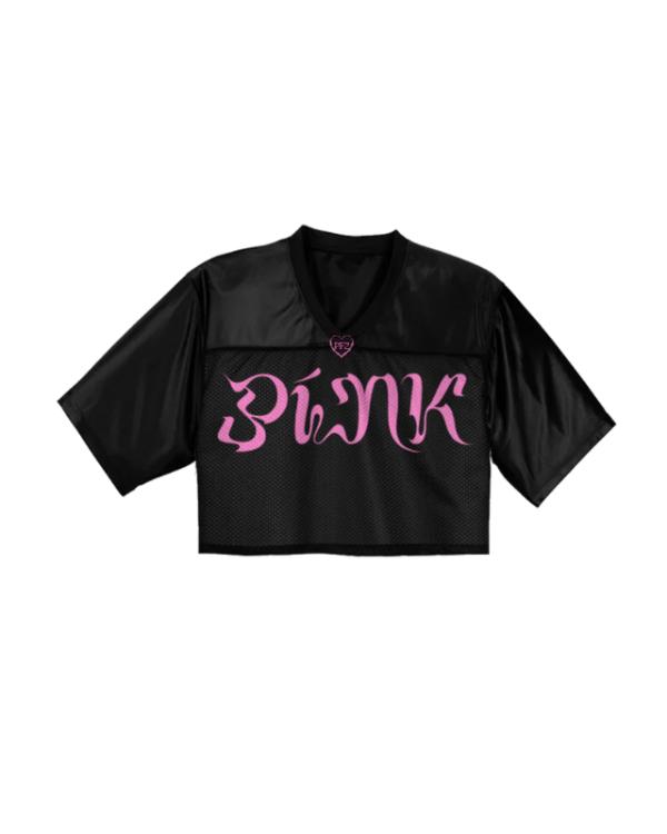 Minaj Black Cropped Football Jersey