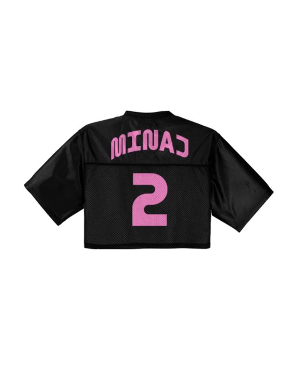 Minaj Black Cropped Football Jersey