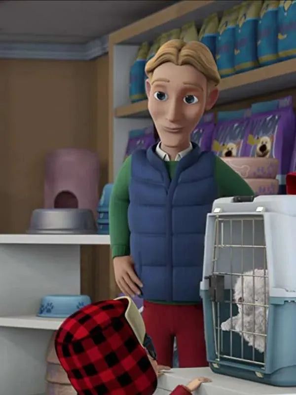 Mr. Tyabji All I Want for Christmas Is You Blue Puffer Vest