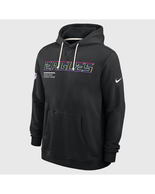 Philadelphia Eagles 2025 Black Crucial Catch Hoodie