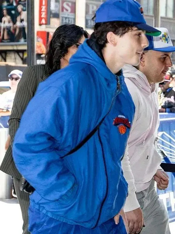 NYC Timothée Chalamet Knicks Blue Hoodie