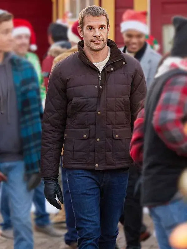 Navigating Christmas Stephen Huszar Brown Quilted Jacket