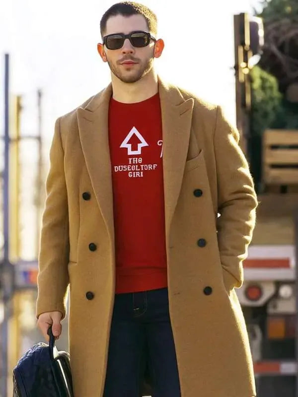 Nick Jonas A Very Jonas Christmas Movie Brown Coat
