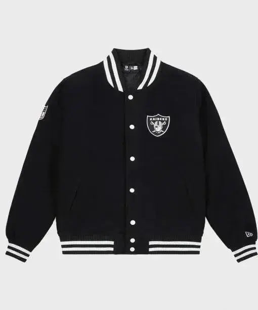 Oakland Raiders Varsity Black Wool Jacket Rackup