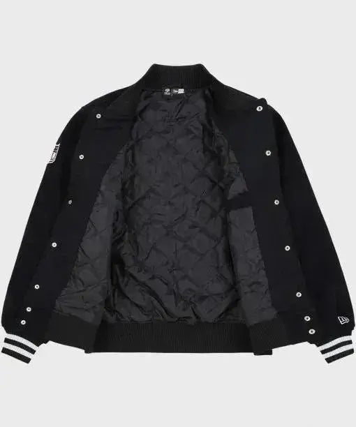 Oakland Raiders Varsity Black Wool Jacket Rackup