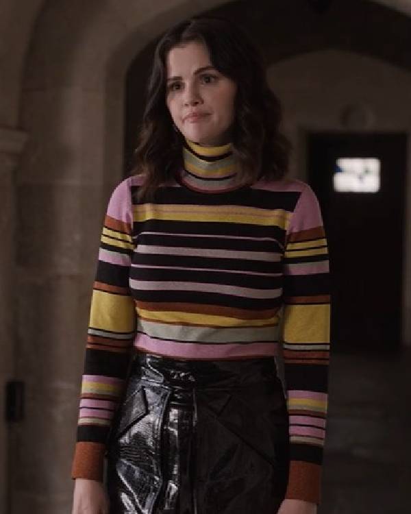 Only Murders in the Building Selena Gomez Striped Turtleneck Top
