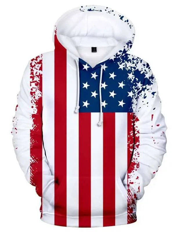 Patriotic Stars USA Flag Hoodie