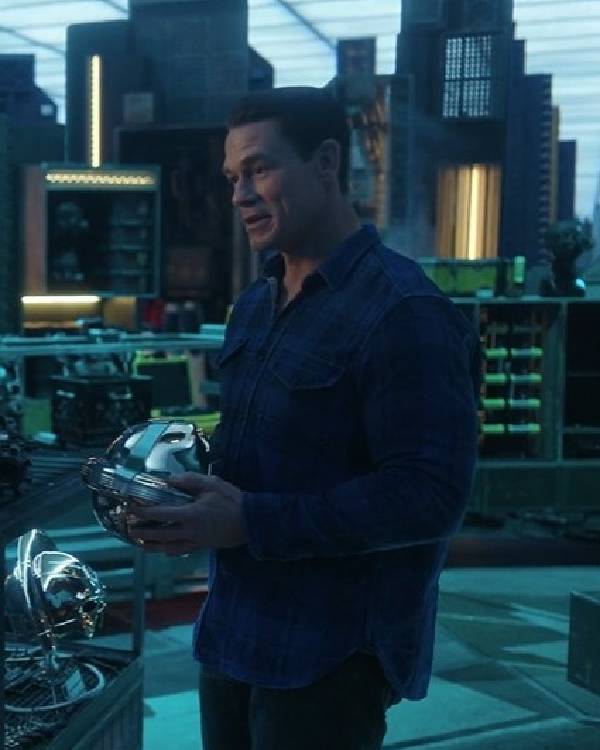 Peacemaker John Cena Blue Plaid Shirt