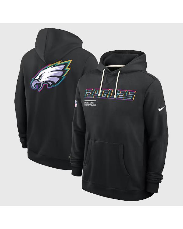 Philadelphia Eagles 2025 Black Crucial Catch Hoodie