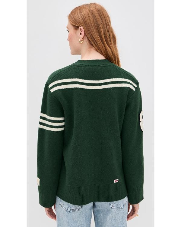 FBI S08 Alexandra Avezova Green Varsity Cardigan