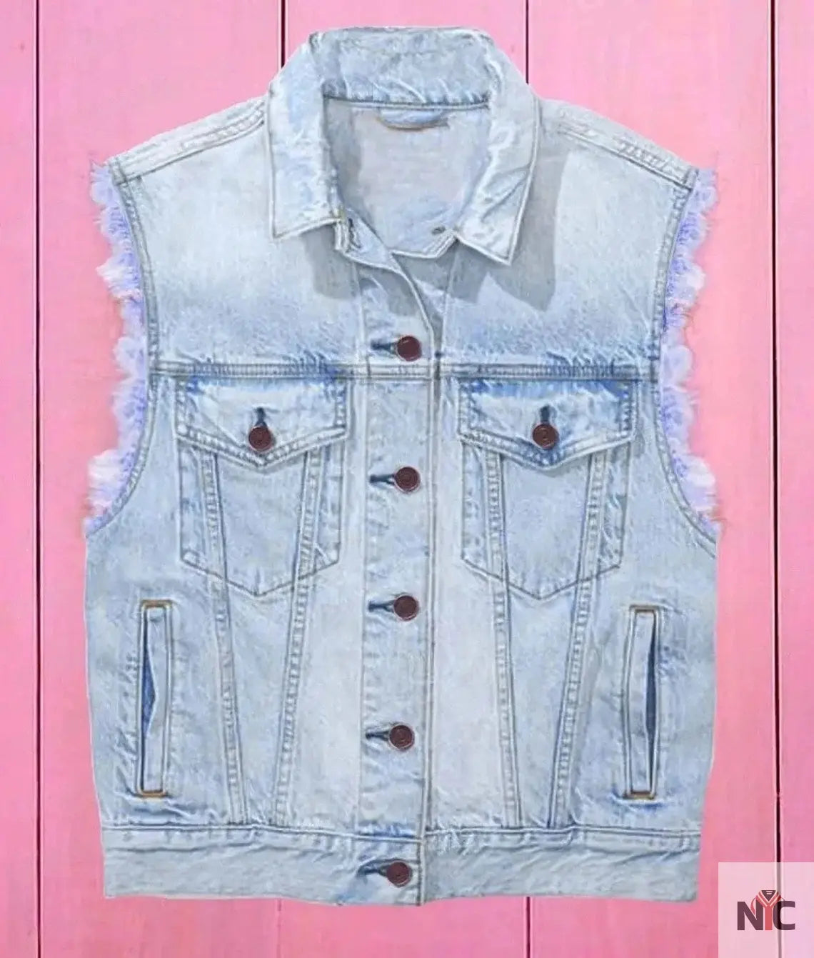 Ryan Gosling Barbie Blue Denim Vest Clanton Jacket