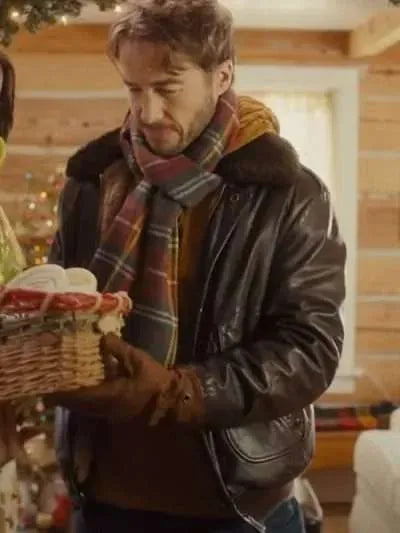 Ryan Carnes A Cherry Pie Christmas Leather Jacket
