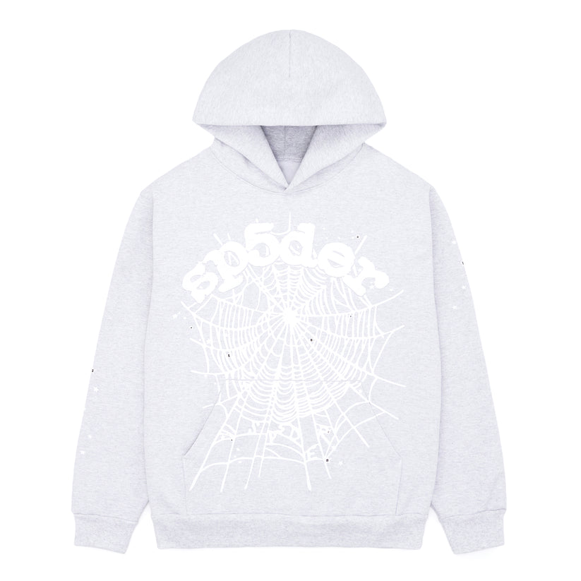 Sp5der OG Web Heather Grey Hoodie