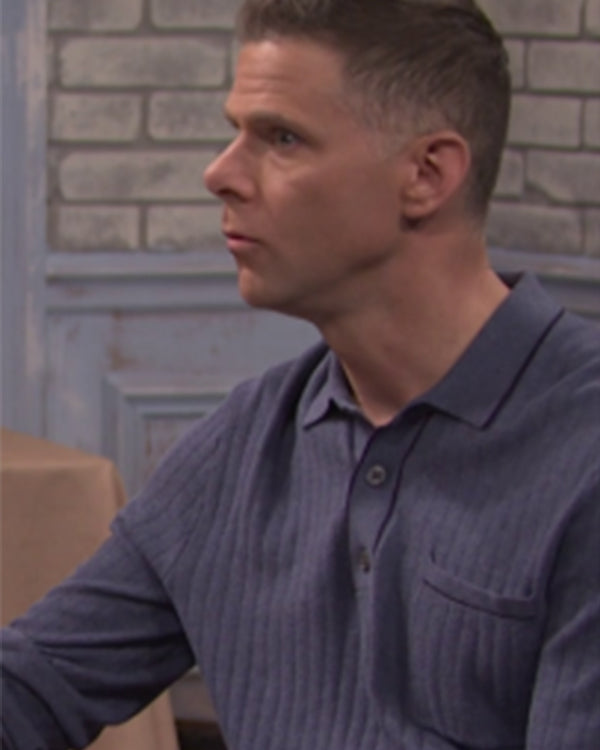 Saturday Night Live S51 Mikey Day Blue Polo Top