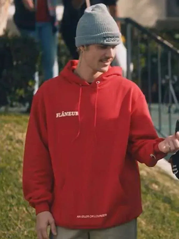 Singer Justin Bieber Intentions Red Hoodie