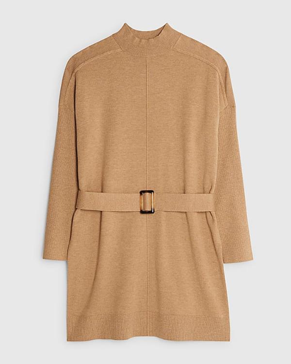 This Morning 2025 Cat Deeley Brown Belted Jumper Dress