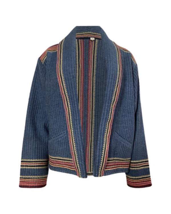 The Morning Show S04 Blue Striped Cardigan