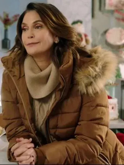 Teri Hatcher How to Fall in Love by Christmas 2023 Puffer Jacket