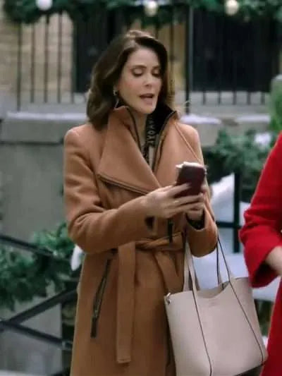 Teri Hatcher How to Fall in Love by Christmas Brown Coat