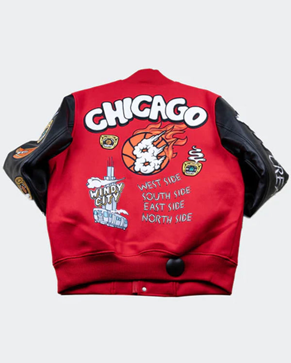 Wedding Cake The Chi Chicago Windy City Red Varsity Jacket
