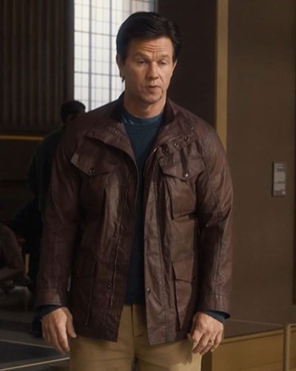 The Family Plan 2 Mark Wahlberg Brown Leather Jacket