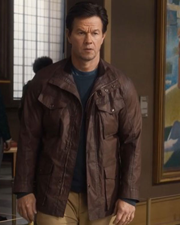 The Family Plan 2 Mark Wahlberg Brown Leather Jacket