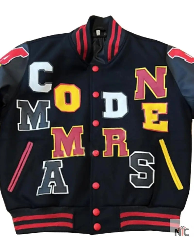 The Museum Black Washington Commanders Wool & Leather Full Snap Varsity Jacket Clanton Jacket