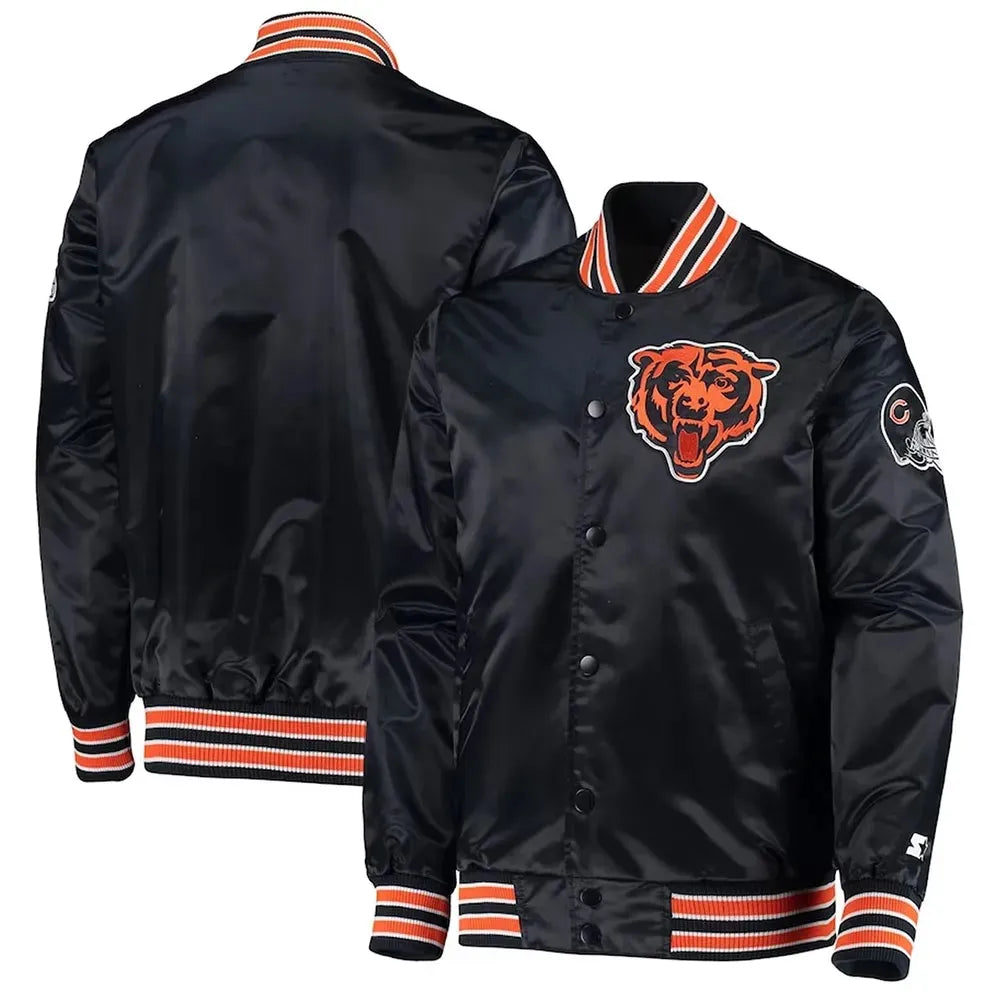 The Diamond Chicago Bears Retro Satin Jacket